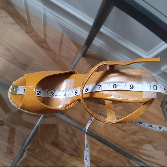 Gucci GG monogram espadrille platform wedge sandals 40 Fit 8.5 Strap Chunky Y2K - Picture 16 of 16